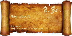 Ney Zsolt névjegykártya